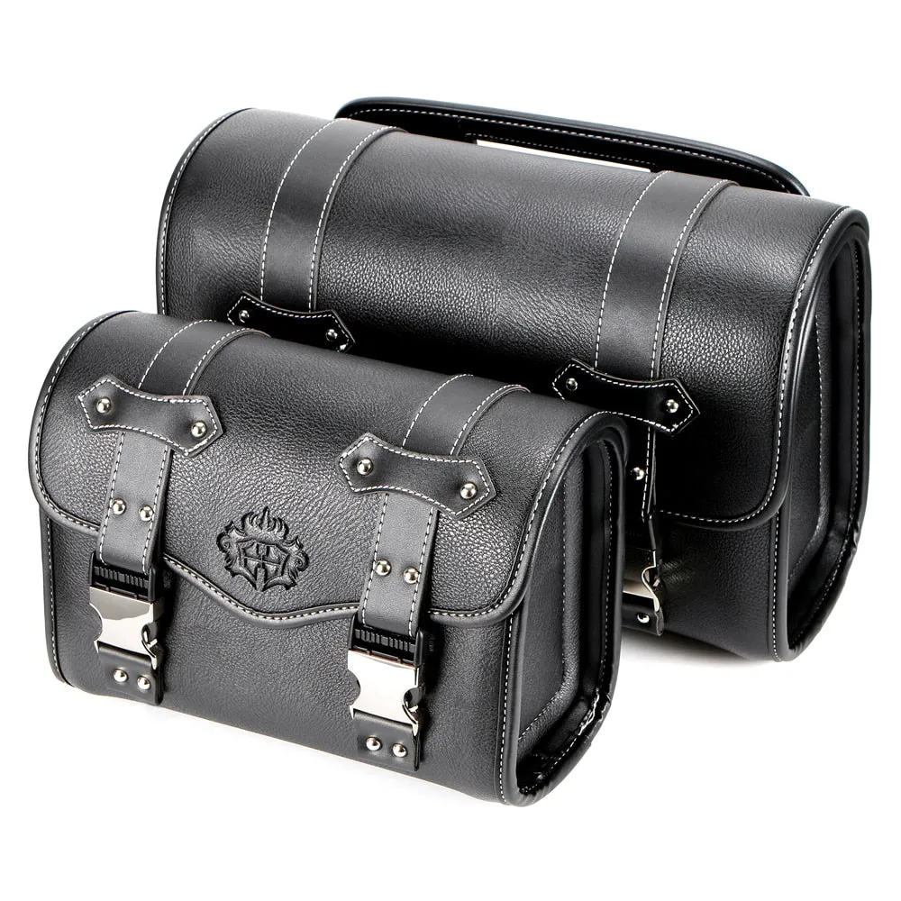 Universal PU Leather Motorcycle Saddlebag