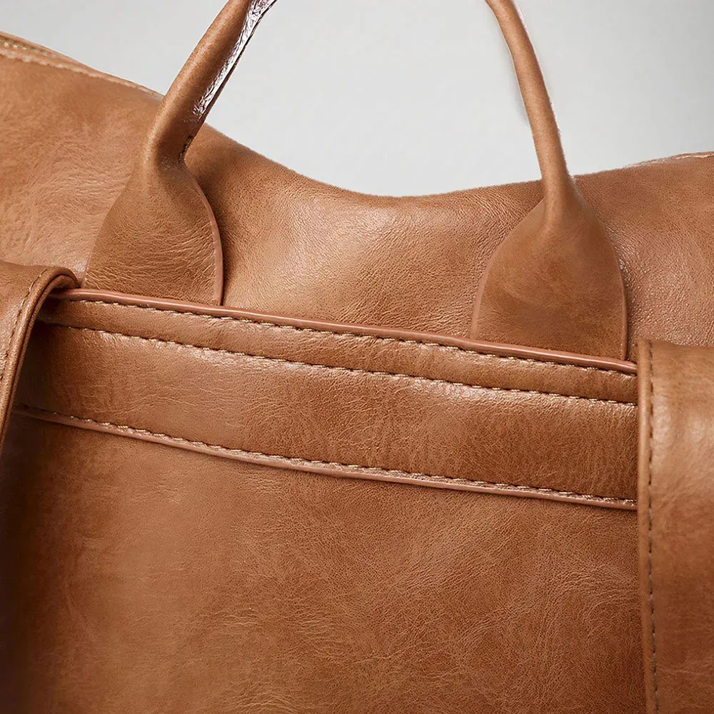 Vintage PU women's backpack