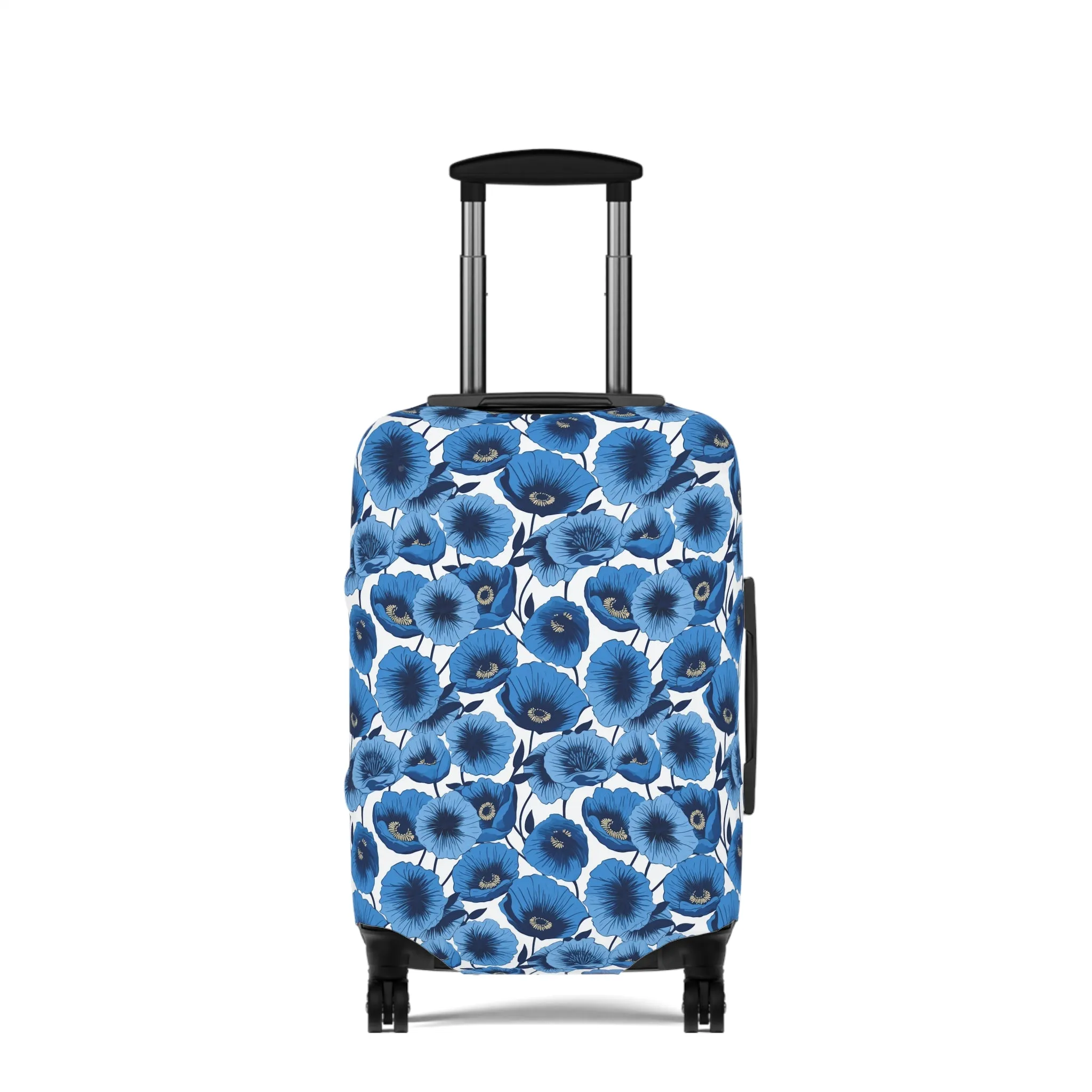 Vivid Blooms Bright Blue Poppies Design  - Luggage Protector and Cover 3 Sizes