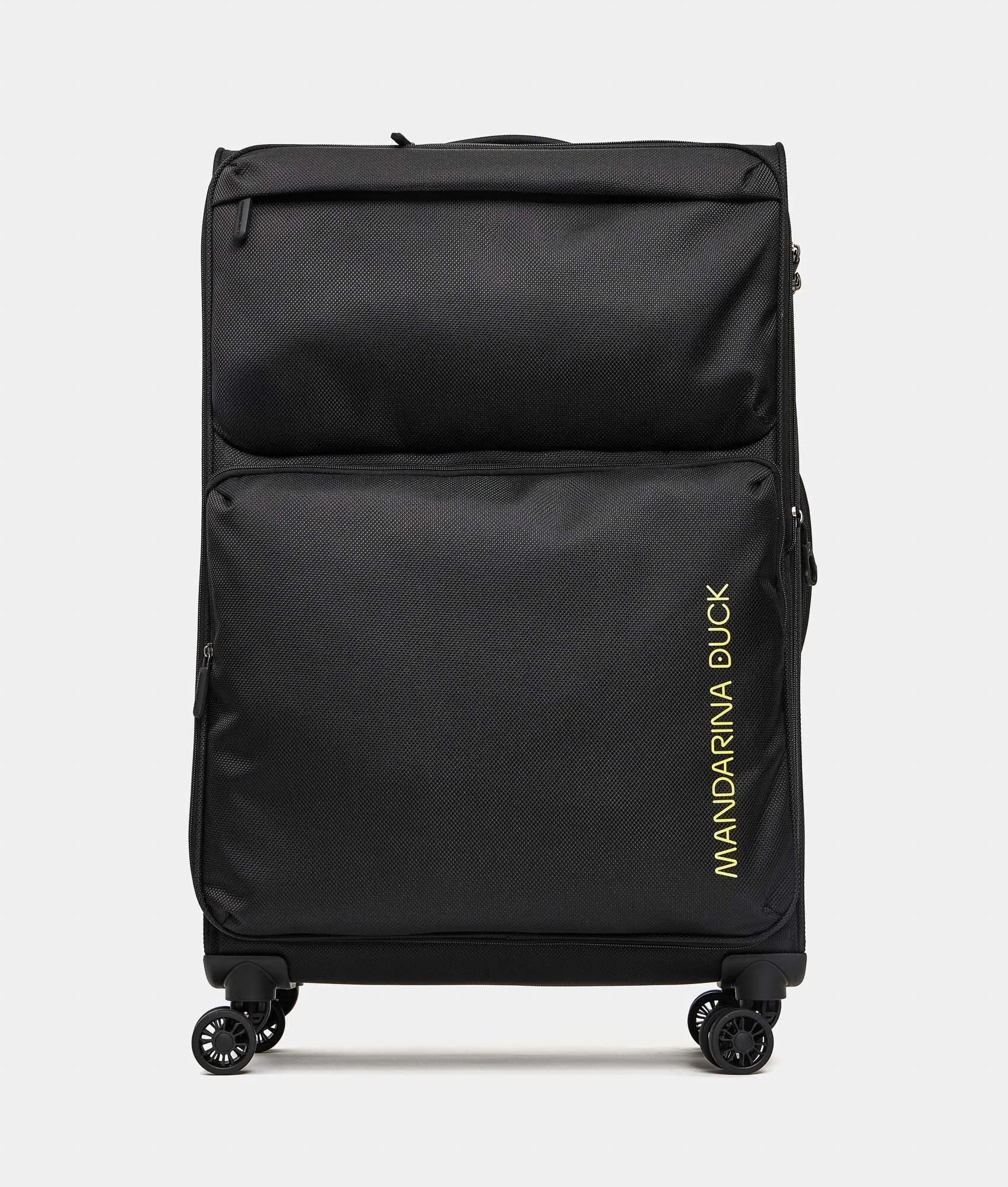 Zephyr Soft Large expandable Black 4 Wheel Trolley