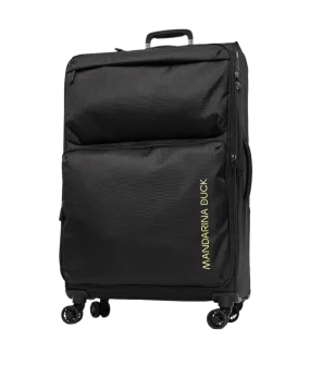 Zephyr Soft Large expandable Black 4 Wheel Trolley