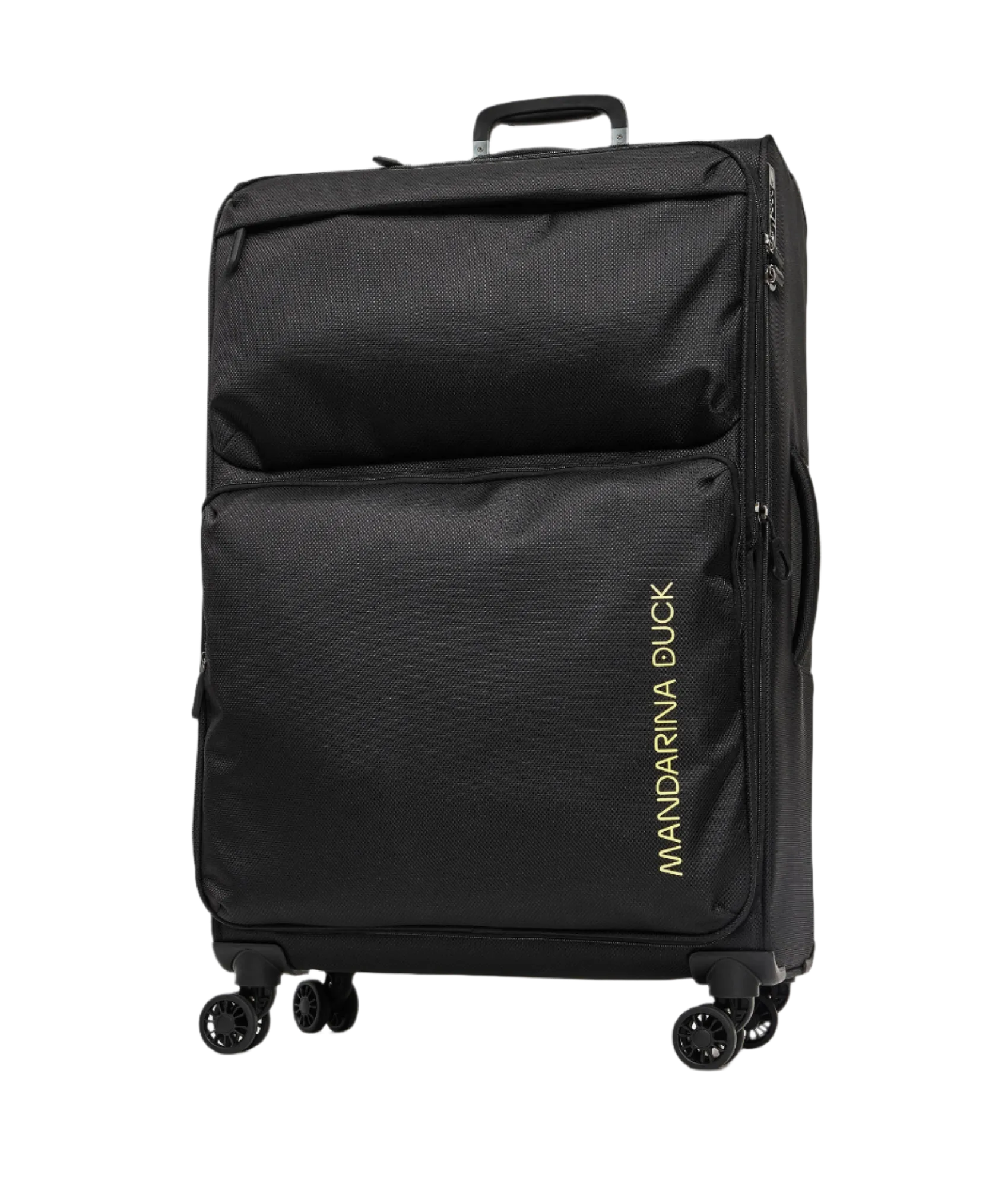 Zephyr Soft Large expandable Black 4 Wheel Trolley